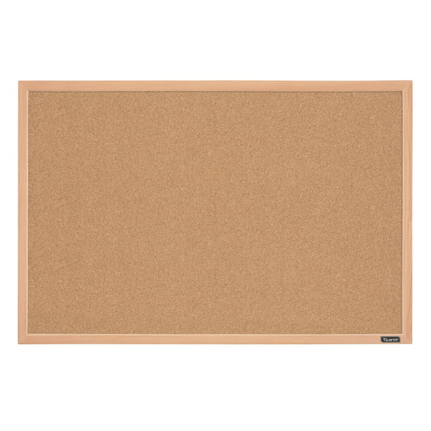 23 inch x 35 inch Wood, Oak Frame Cork Board Bulletin Board Framed Corkboard
